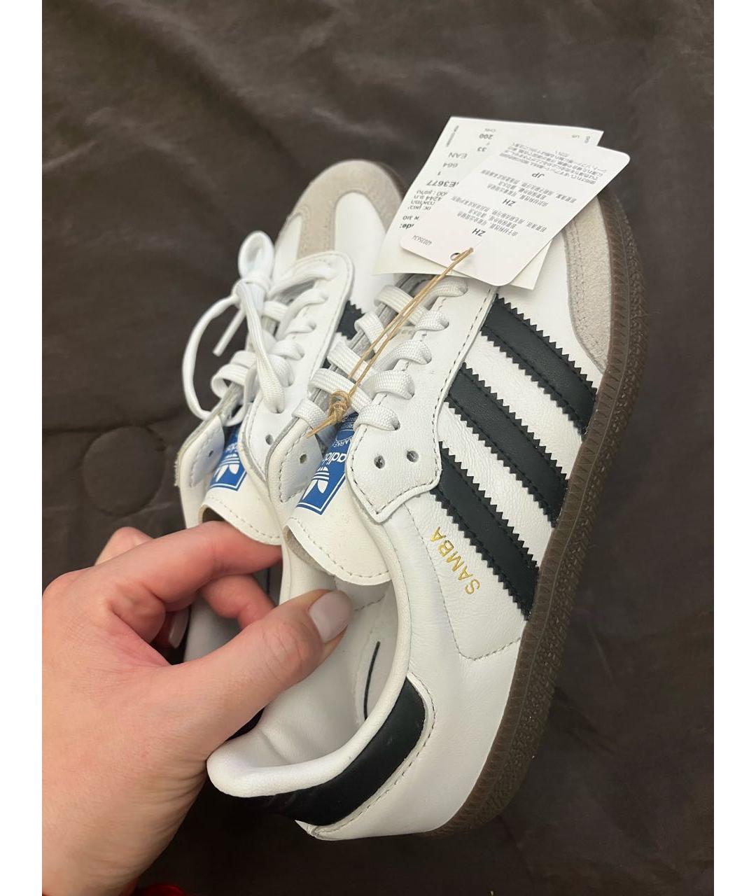ADIDAS Белые кожаные кеды, фото 5