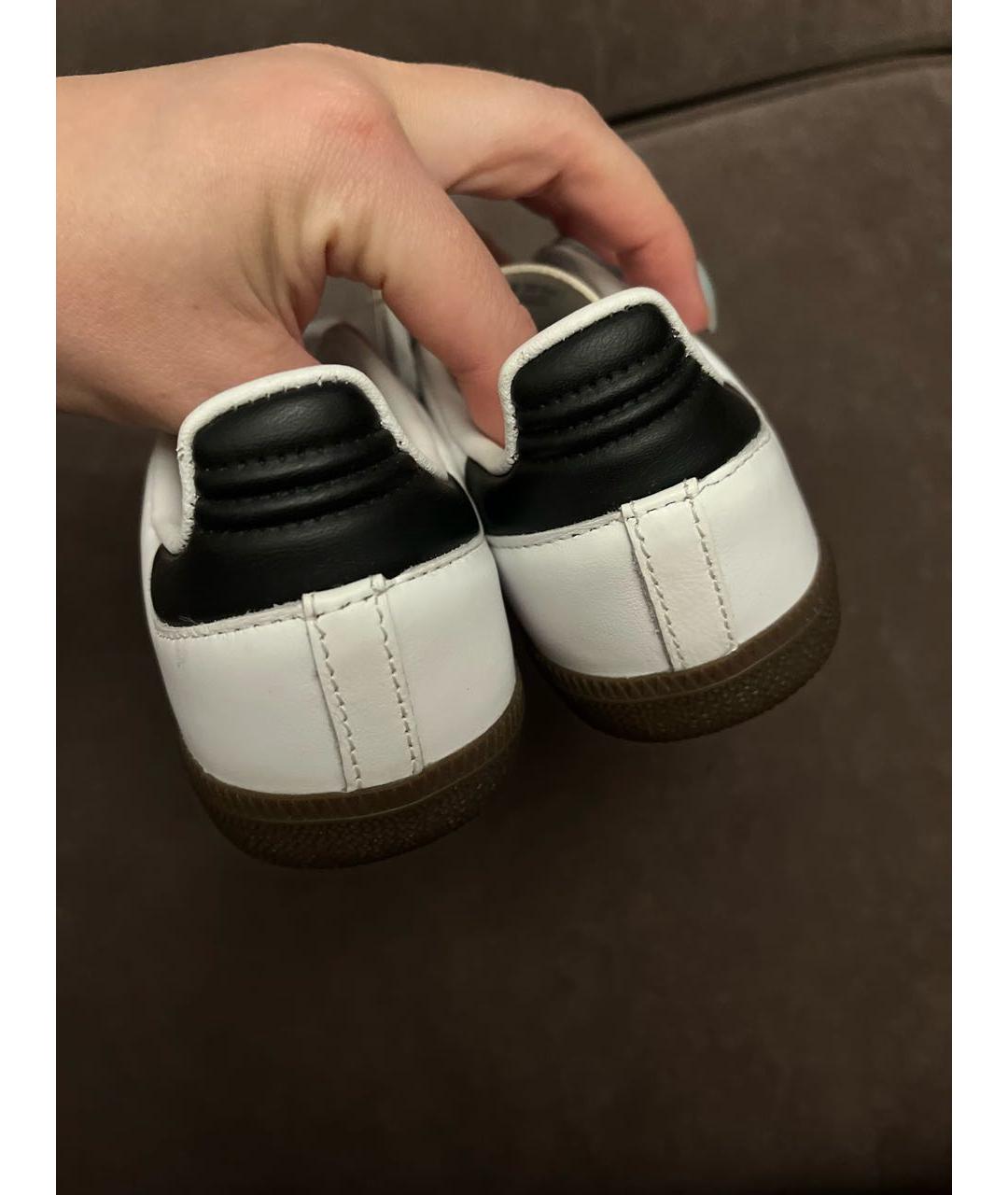 ADIDAS Белые кожаные кеды, фото 4