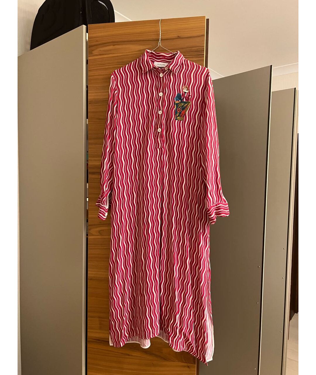 AGL Розовое вискозное повседневное платье, фото 6