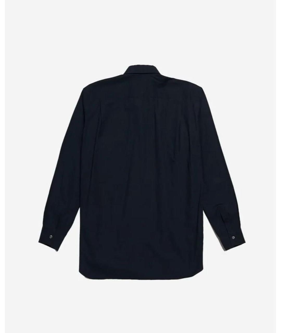 COMME DES GARÇONS Темно-синяя хлопковая классическая рубашка, фото 2