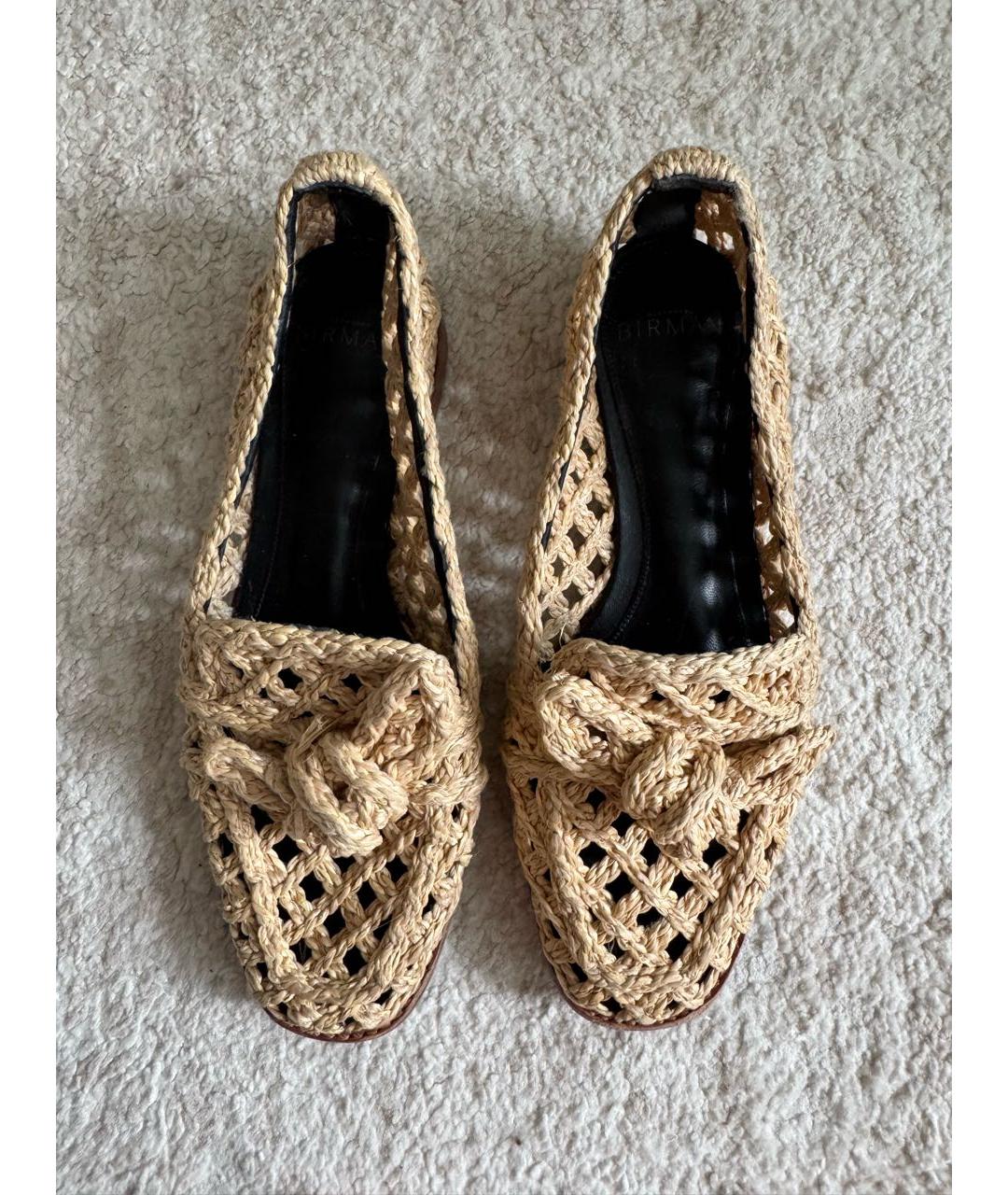 ALEXANDRE BIRMAN Бежевые кожаные лоферы, фото 4