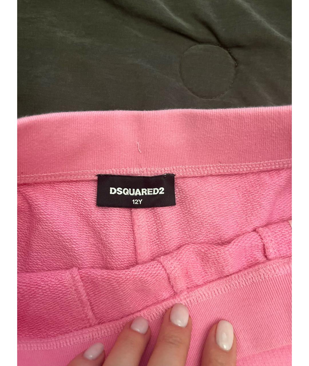 DSQUARED2 Розовые хлопковые брюки и шорты, фото 3