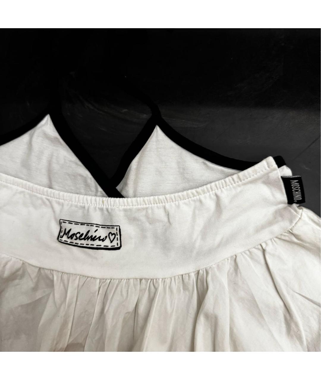MOSCHINO Белый хлопковый детская футболка / топ, фото 4
