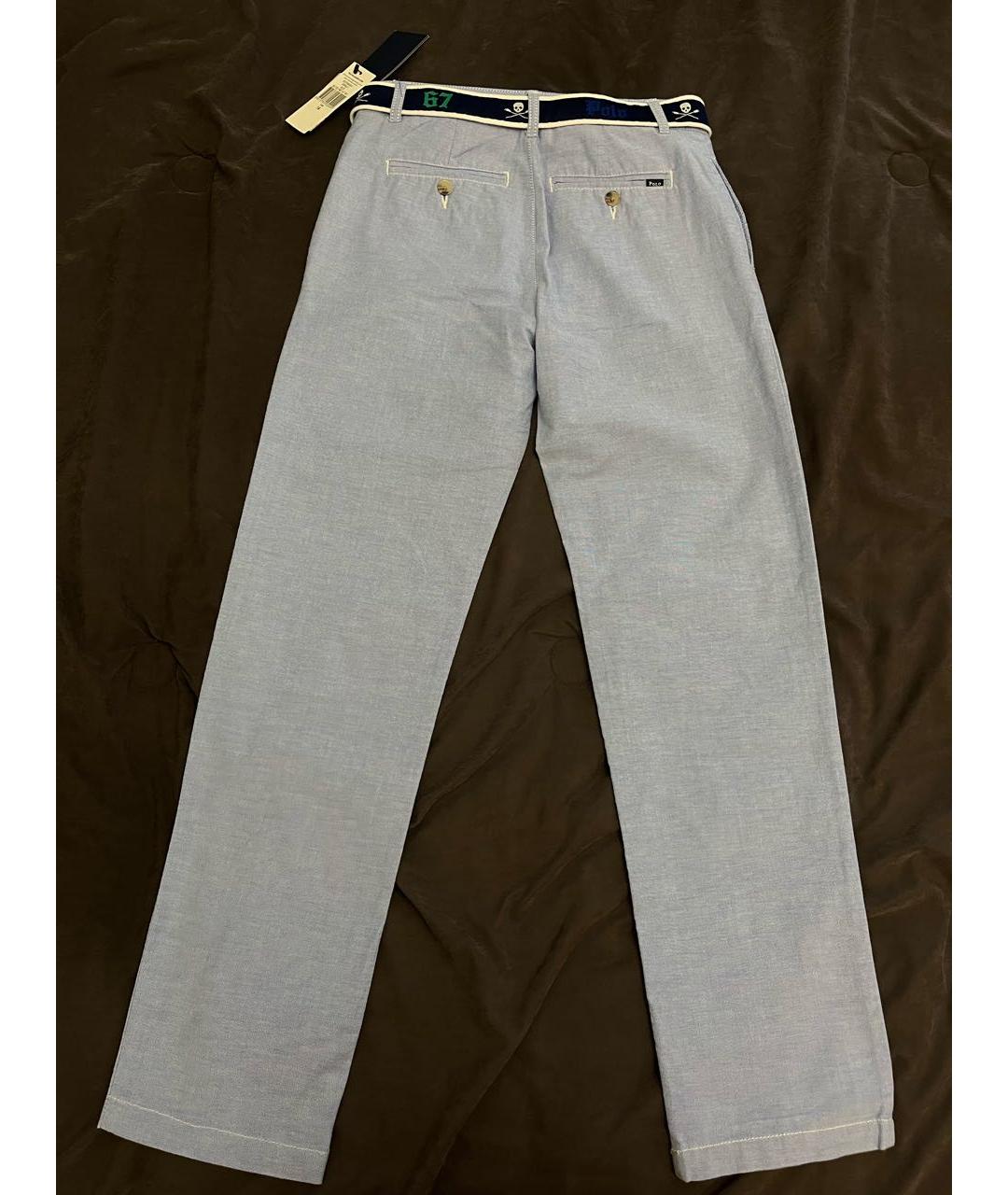 POLO RALPH LAUREN Голубые хлопковые брюки и шорты, фото 5