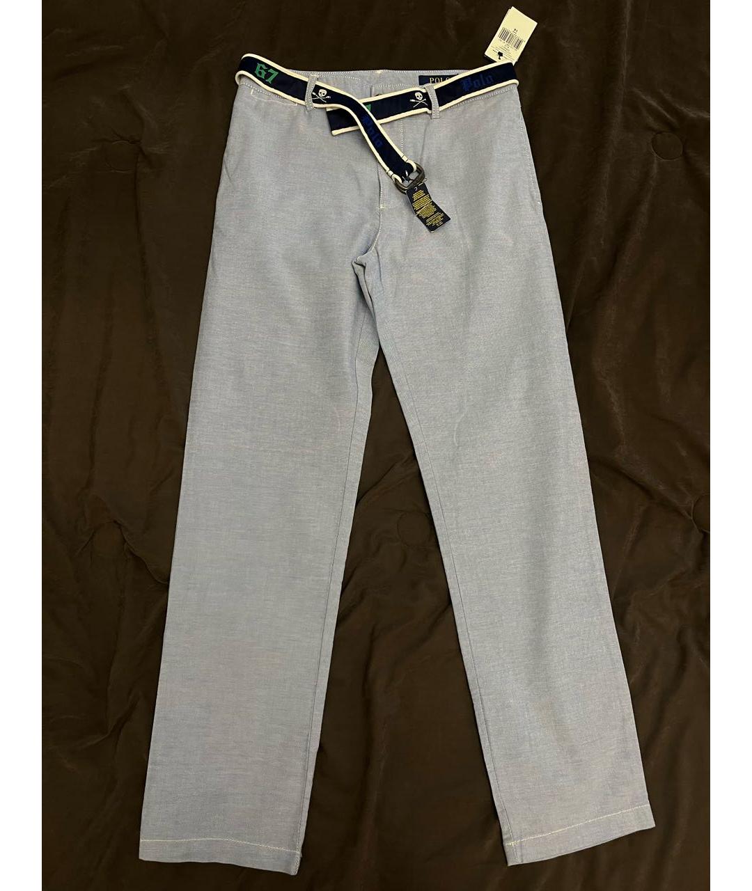 POLO RALPH LAUREN Голубые хлопковые брюки и шорты, фото 7