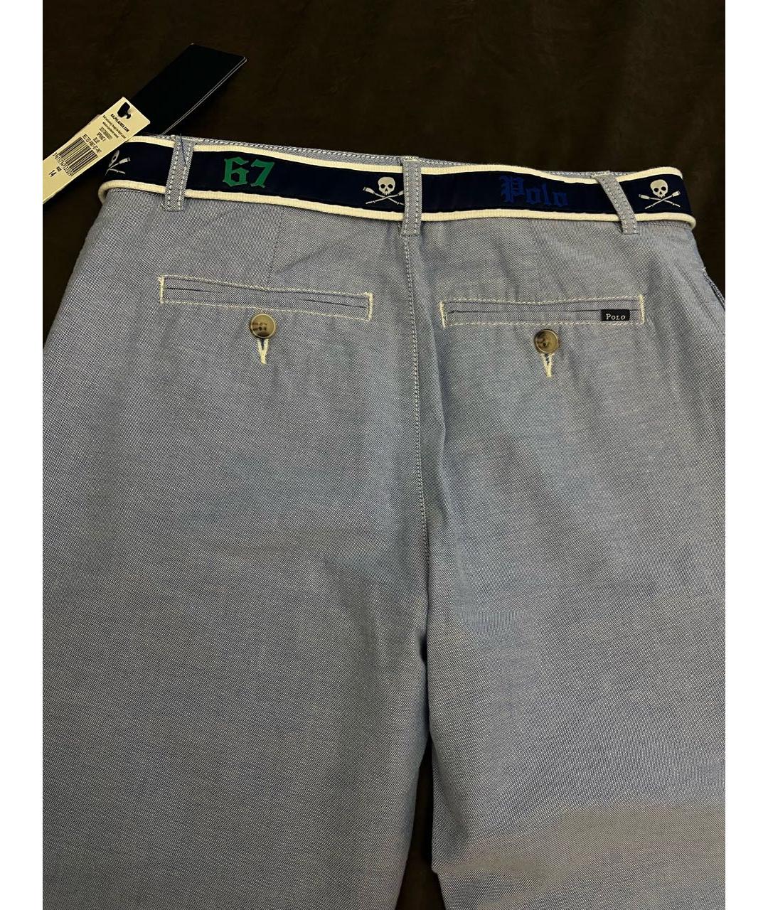 POLO RALPH LAUREN Голубые хлопковые брюки и шорты, фото 6