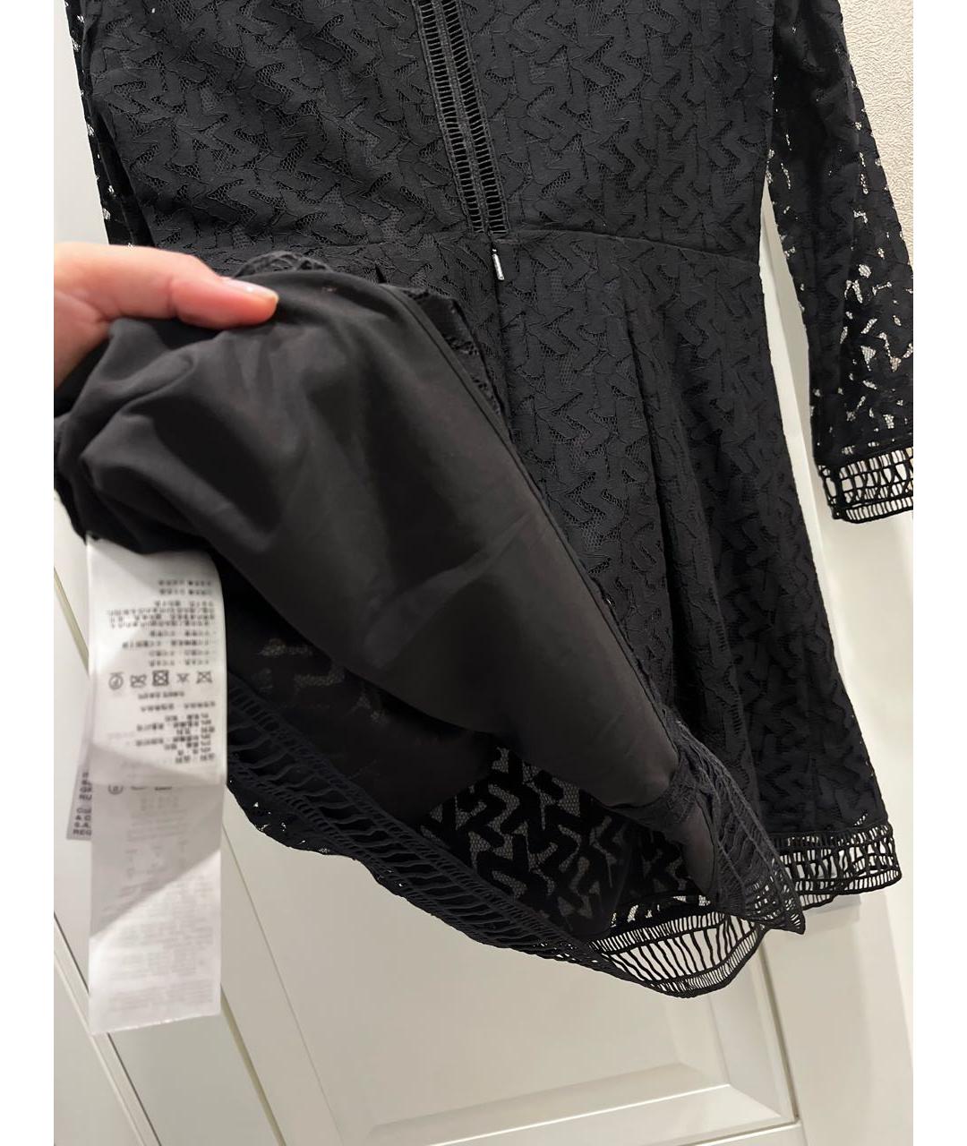 ARMANI EXCHANGE Черное хлопко-эластановое коктейльное платье, фото 6