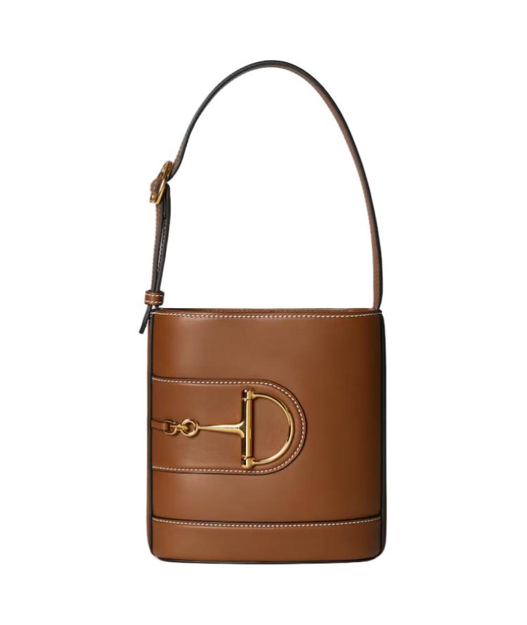 GUCCI Коричневая кожаная сумка через плечо, фото 2