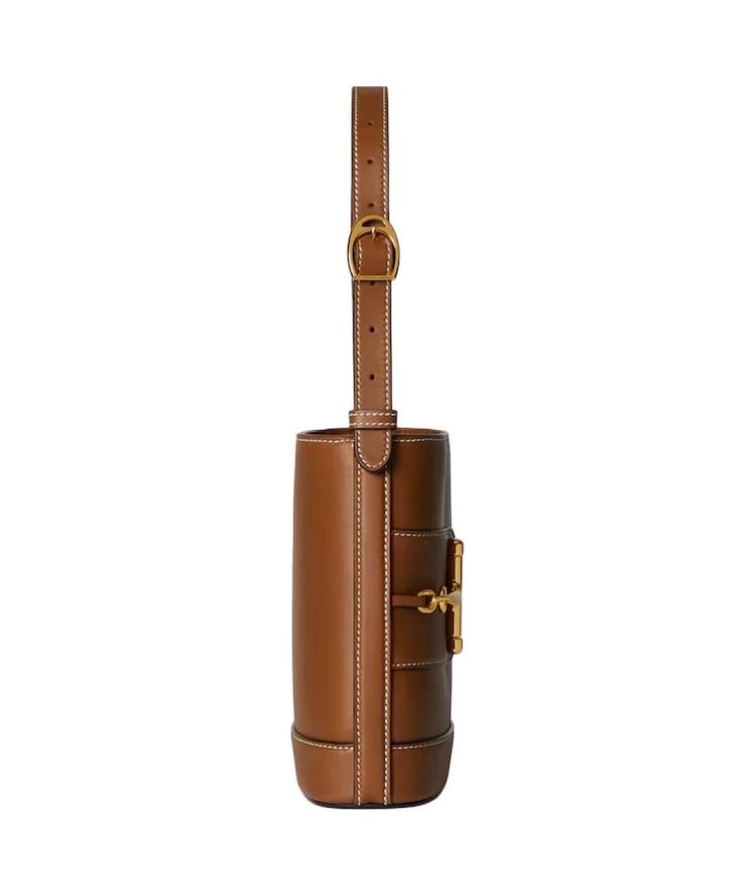 GUCCI Коричневая кожаная сумка через плечо, фото 3