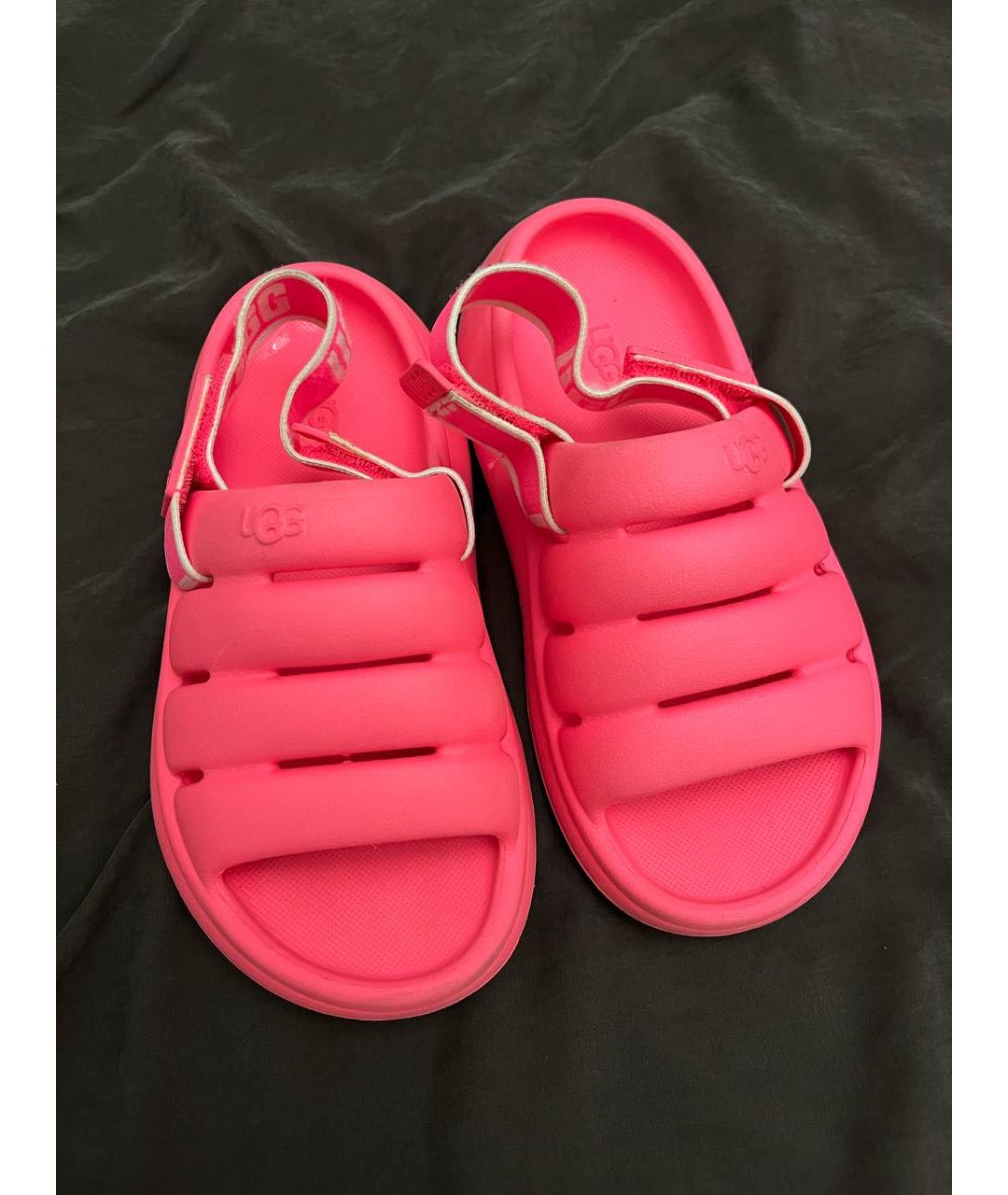 UGG Розовые резиновые сандалии и шлепанцы, фото 2