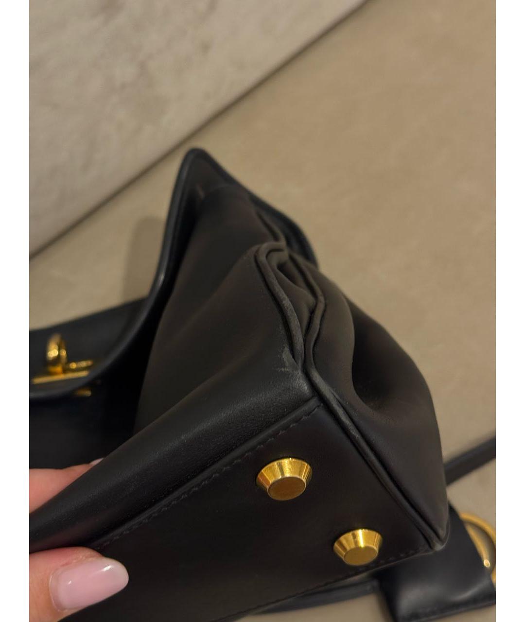 BALENCIAGA Черная кожаная сумка на плечо, фото 4