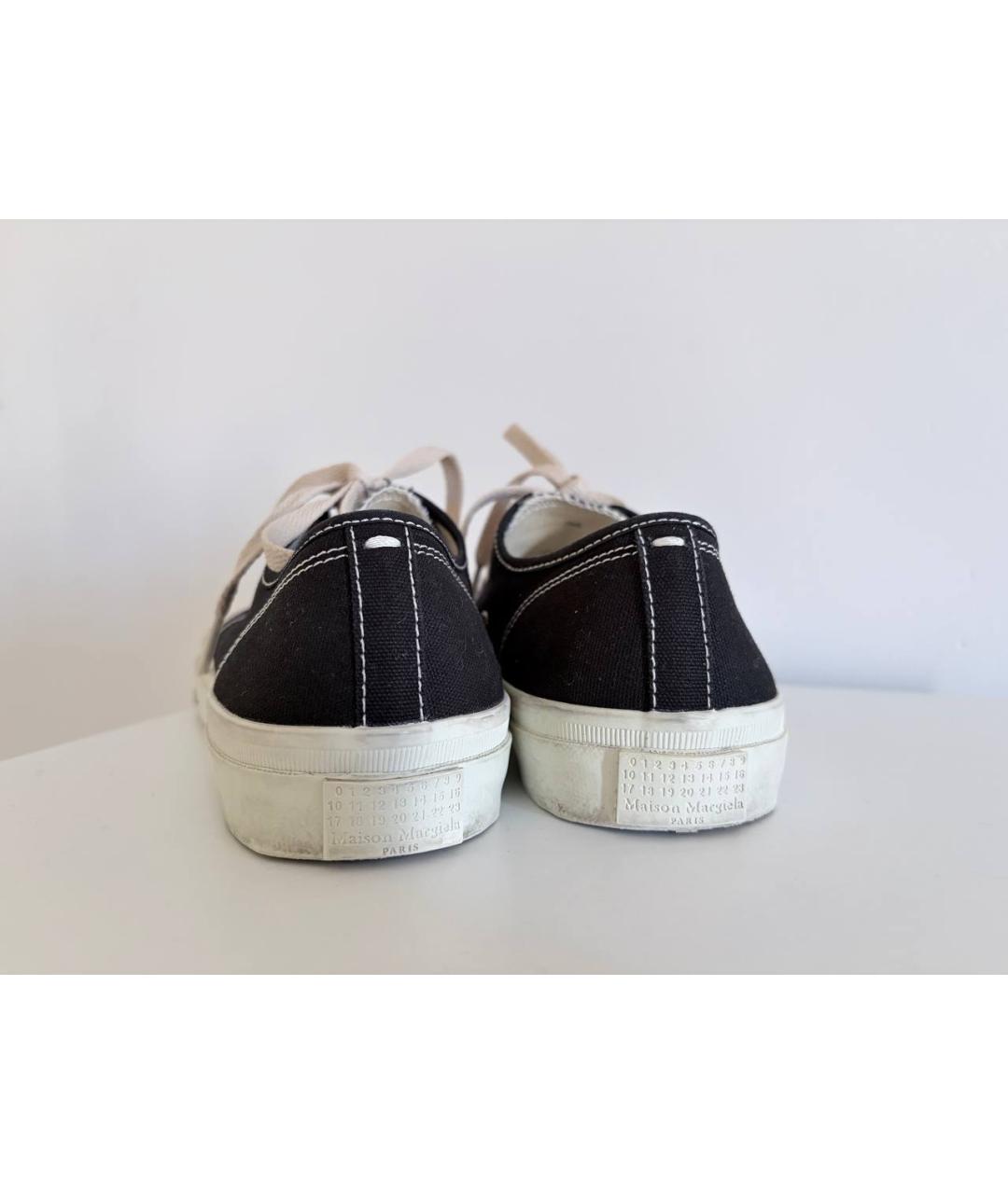MAISON MARGIELA Черные текстильные кеды, фото 4