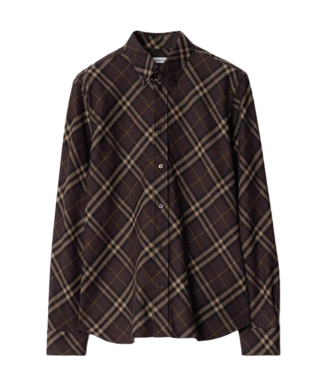 BURBERRY Коричневая классическая рубашка, фото 1