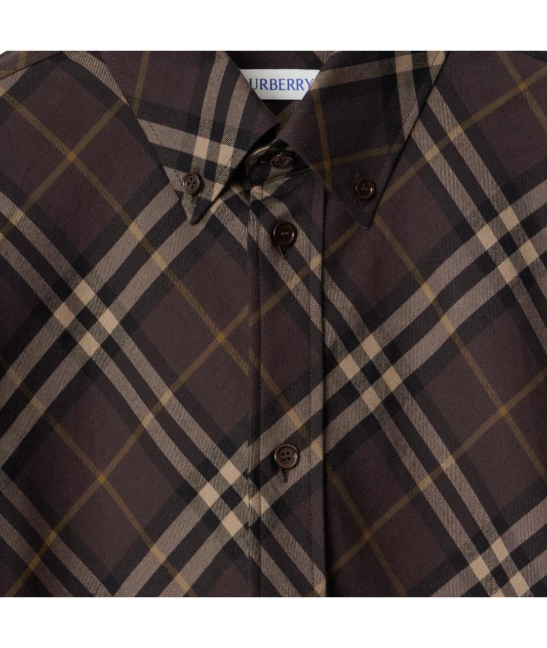 BURBERRY Коричневая классическая рубашка, фото 4