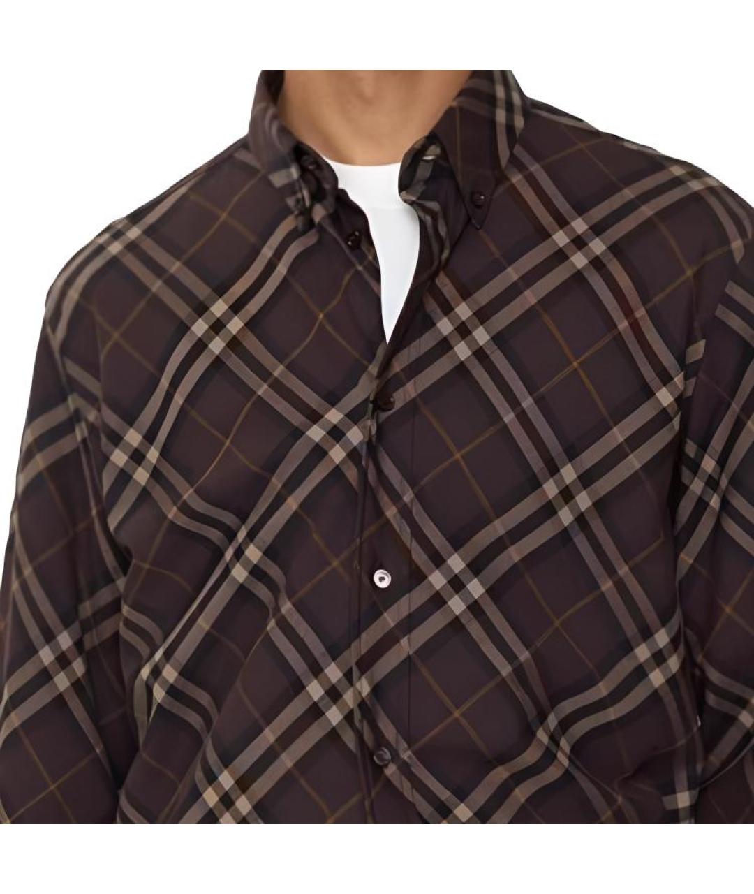 BURBERRY Коричневая классическая рубашка, фото 5
