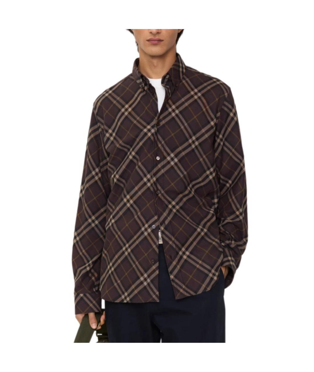 BURBERRY Коричневая классическая рубашка, фото 2