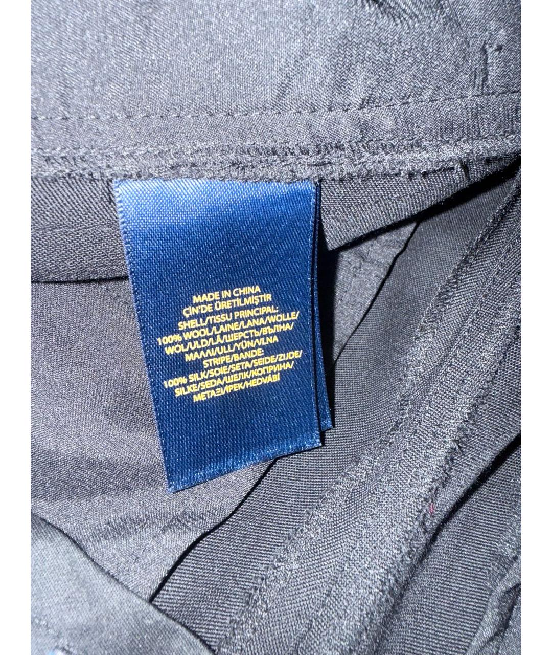 POLO RALPH LAUREN Черные шерстяные брюки узкие, фото 6
