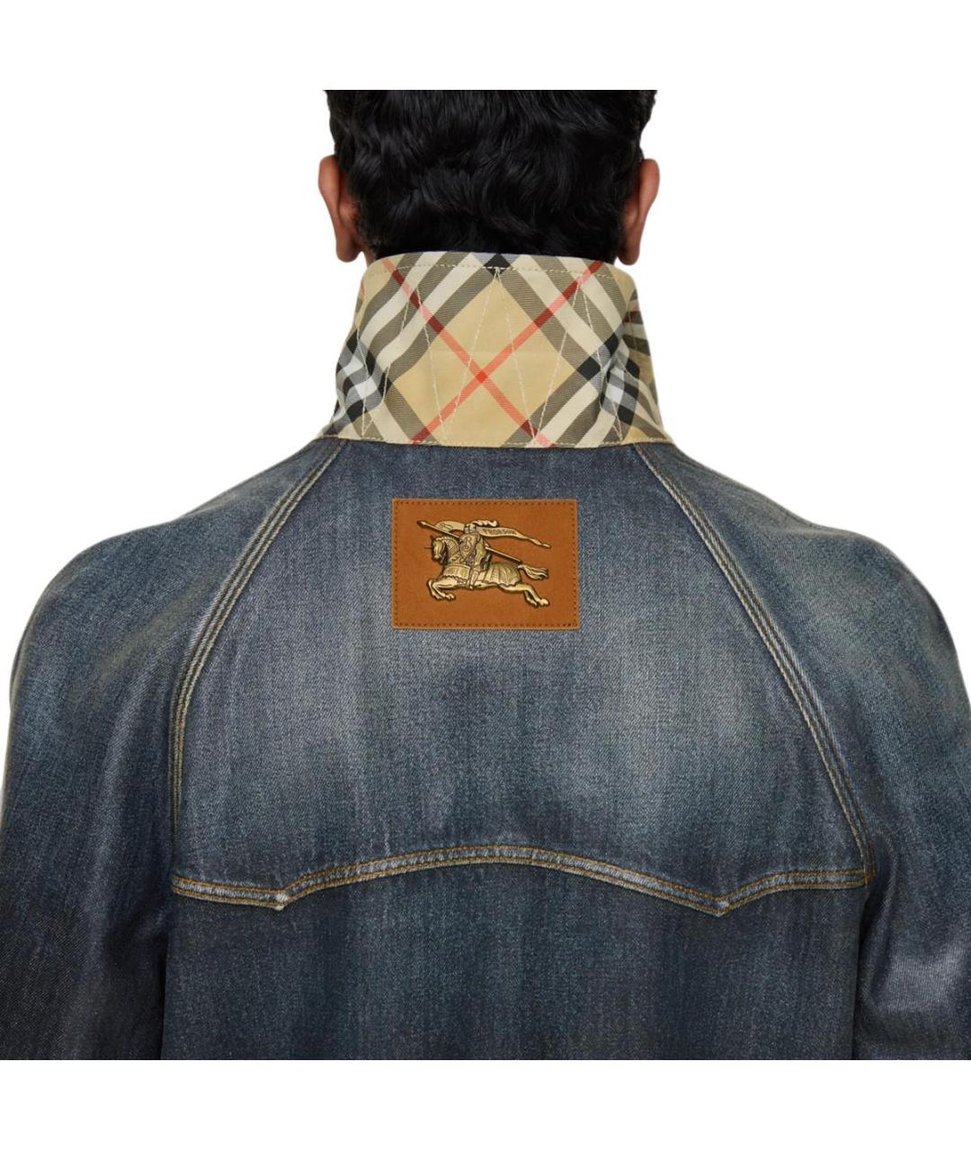 BURBERRY Синяя деним куртка, фото 2