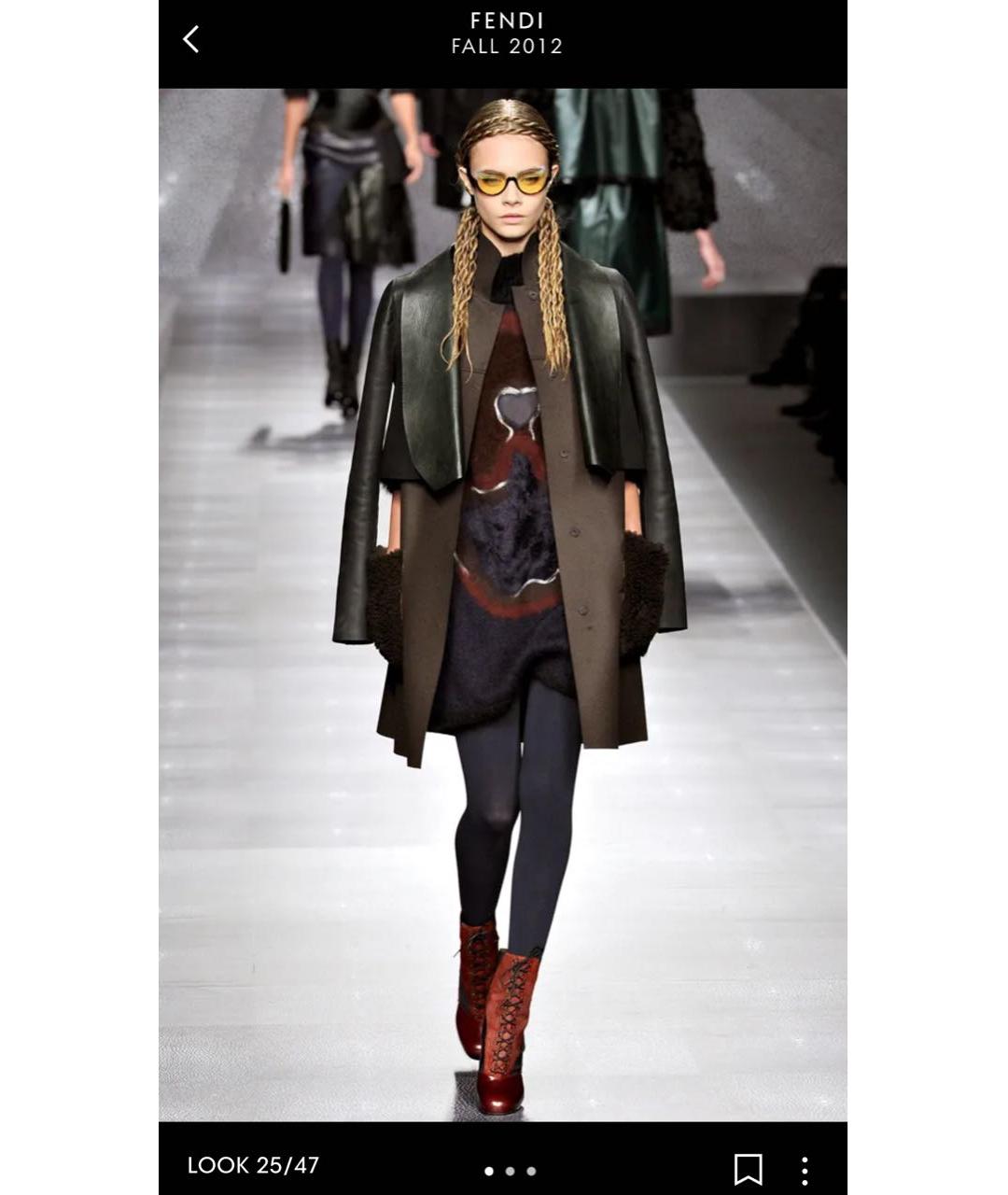 FENDI Темно-синий шерстяной джемпер / свитер, фото 3