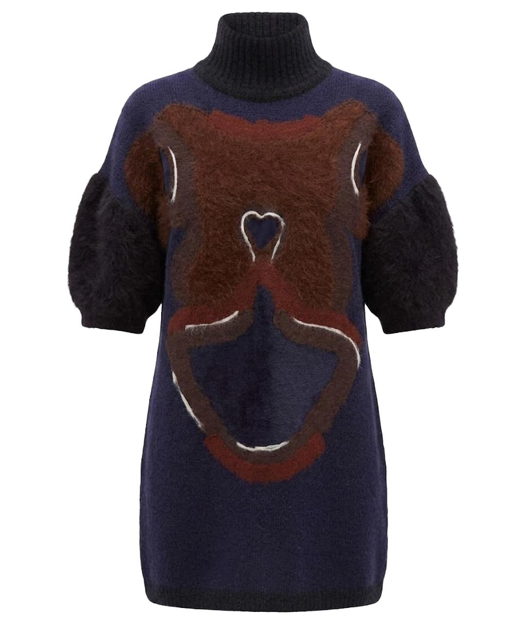 FENDI Темно-синий шерстяной джемпер / свитер, фото 1