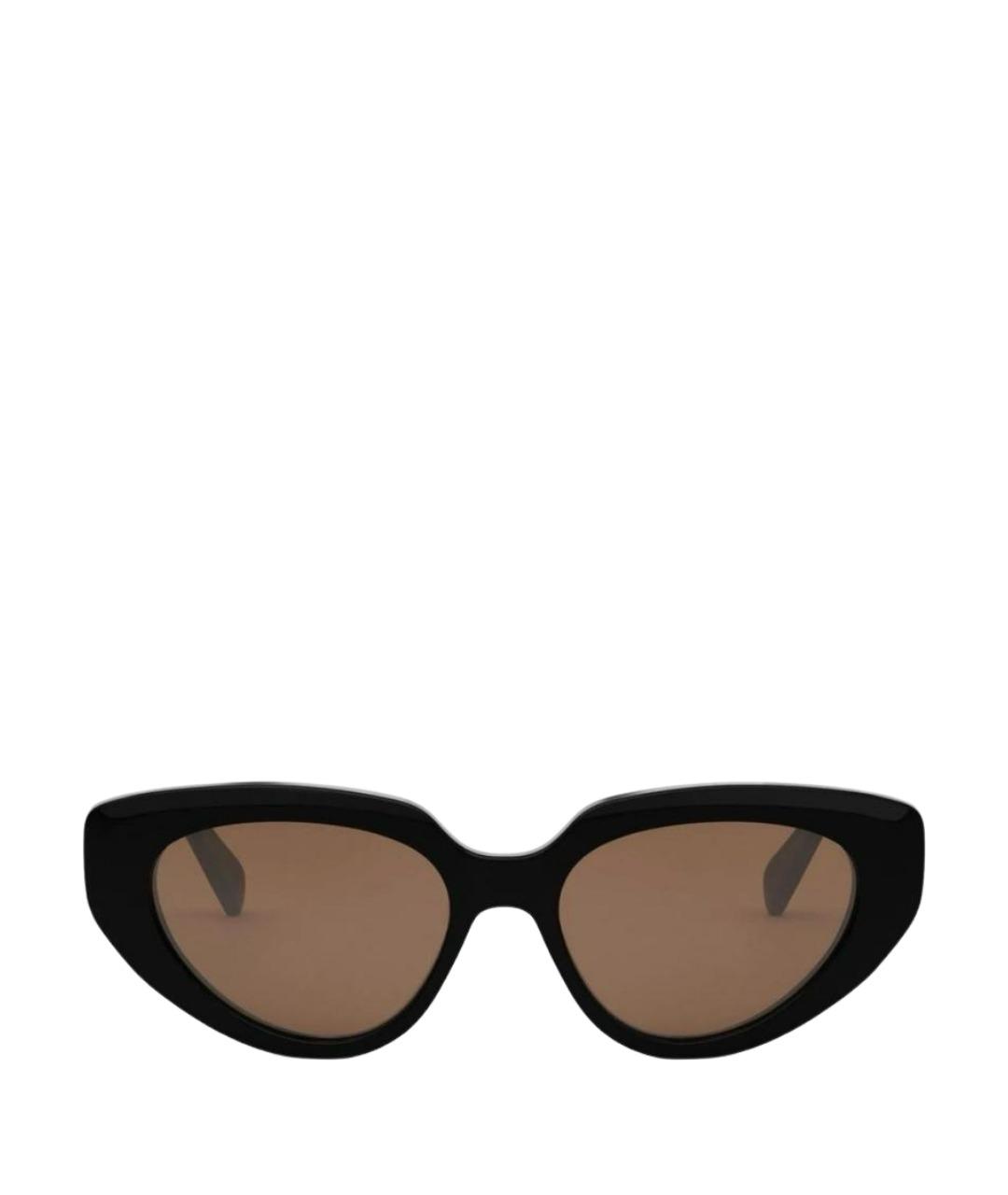 CELINE Коричневые пластиковые солнцезащитные очки, фото 1