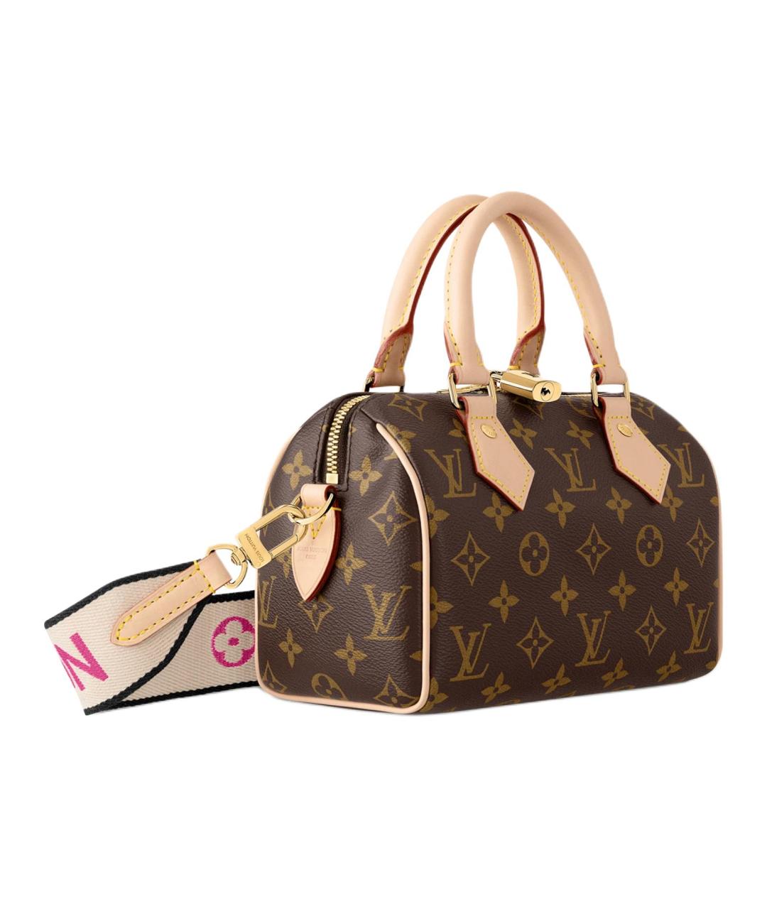 LOUIS VUITTON Коричневая сумка с короткими ручками из канвы, фото 2