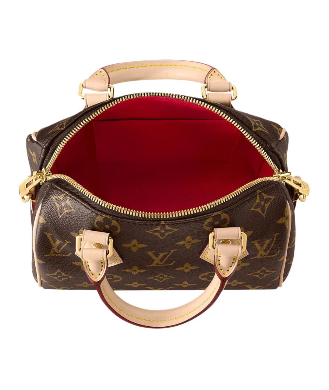 LOUIS VUITTON Коричневая сумка с короткими ручками из канвы, фото 4