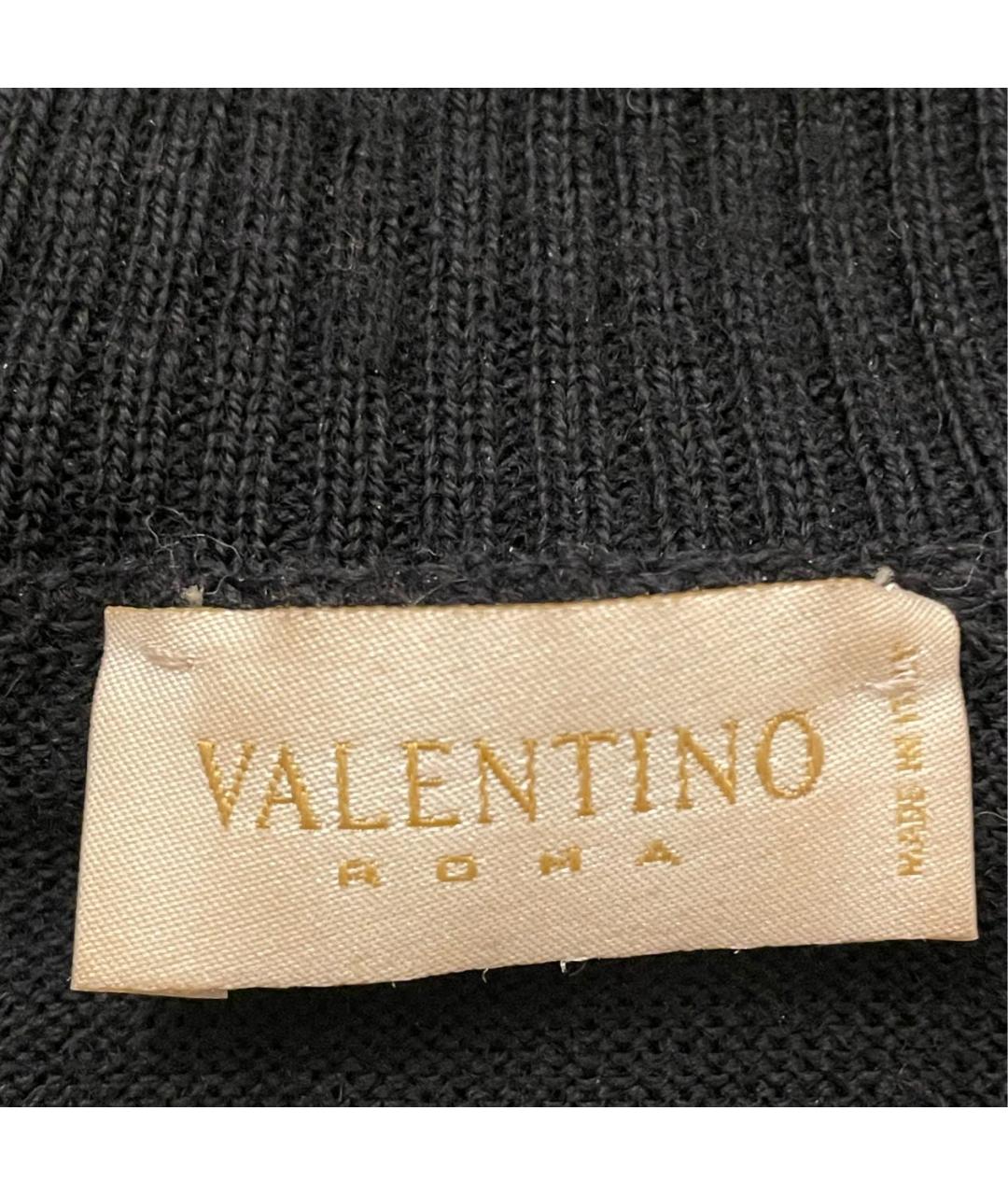 VALENTINO Черный шерстяной джемпер / свитер, фото 3