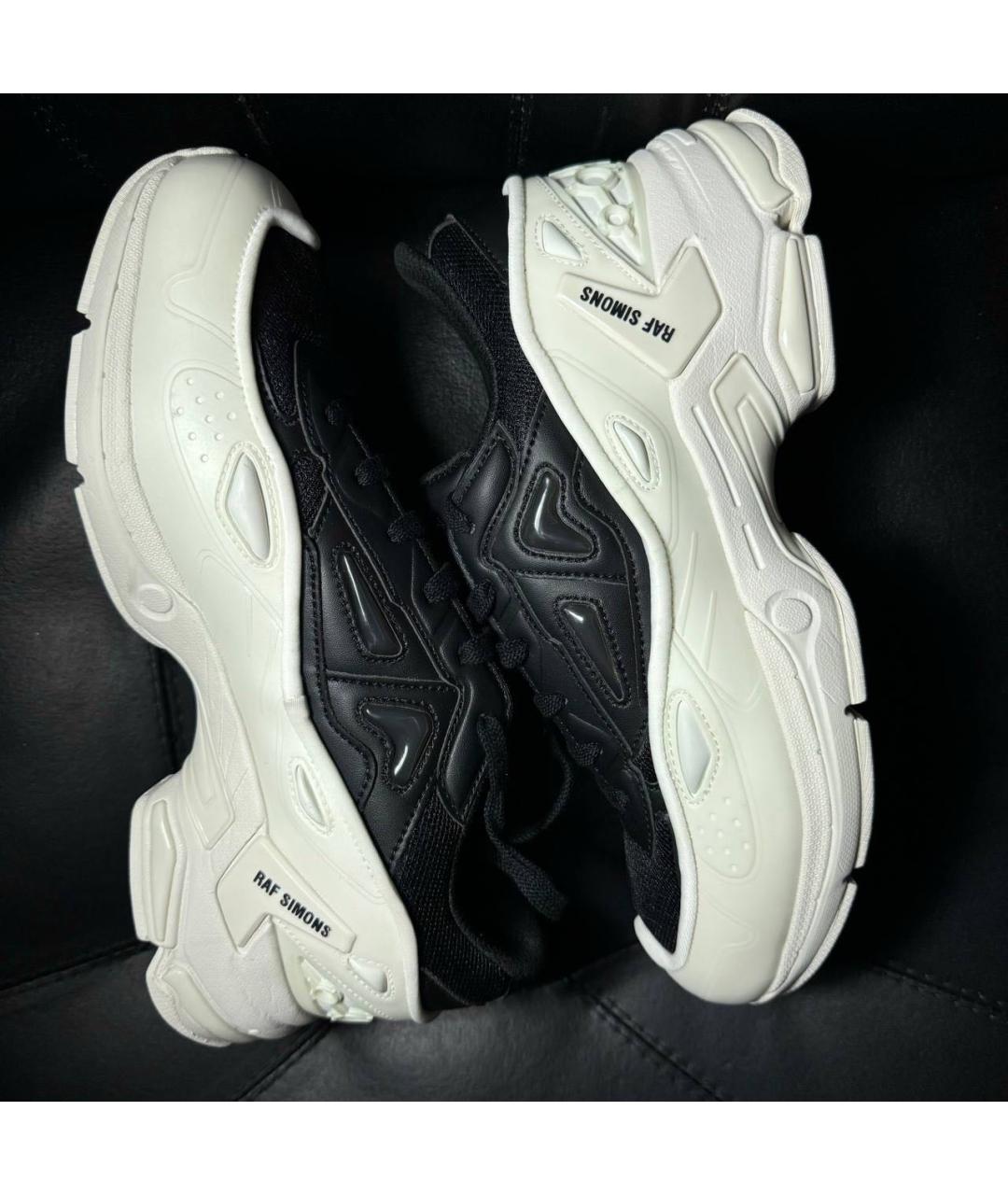 RAF SIMONS Черные текстильные низкие кроссовки / кеды, фото 4