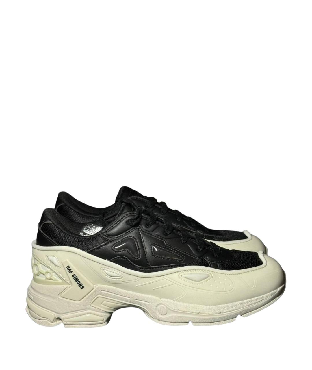 RAF SIMONS Черные текстильные низкие кроссовки / кеды, фото 1