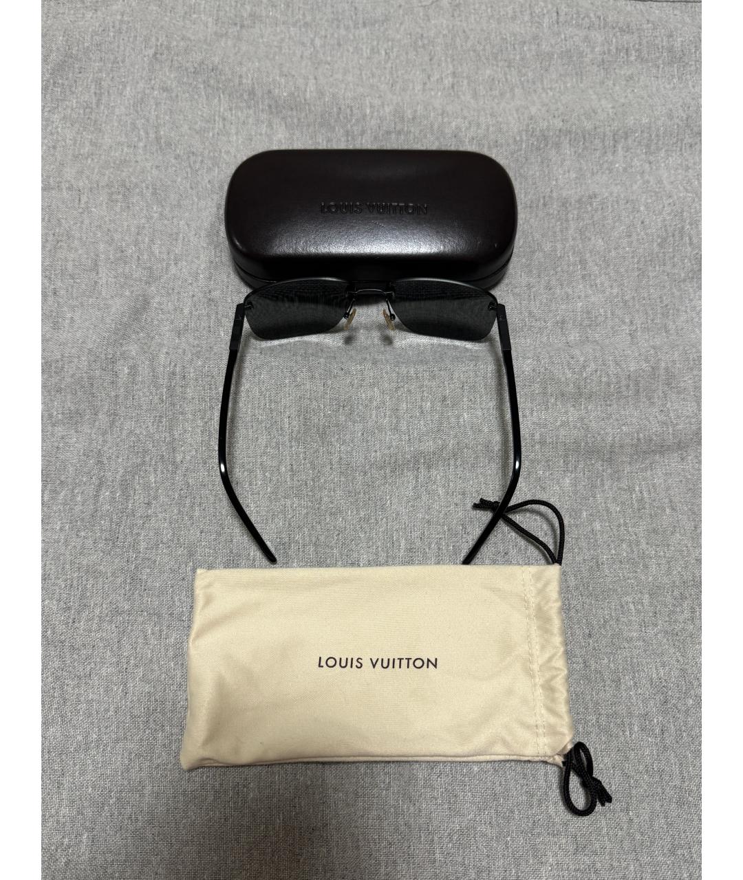 LOUIS VUITTON Черные пластиковые солнцезащитные очки, фото 2