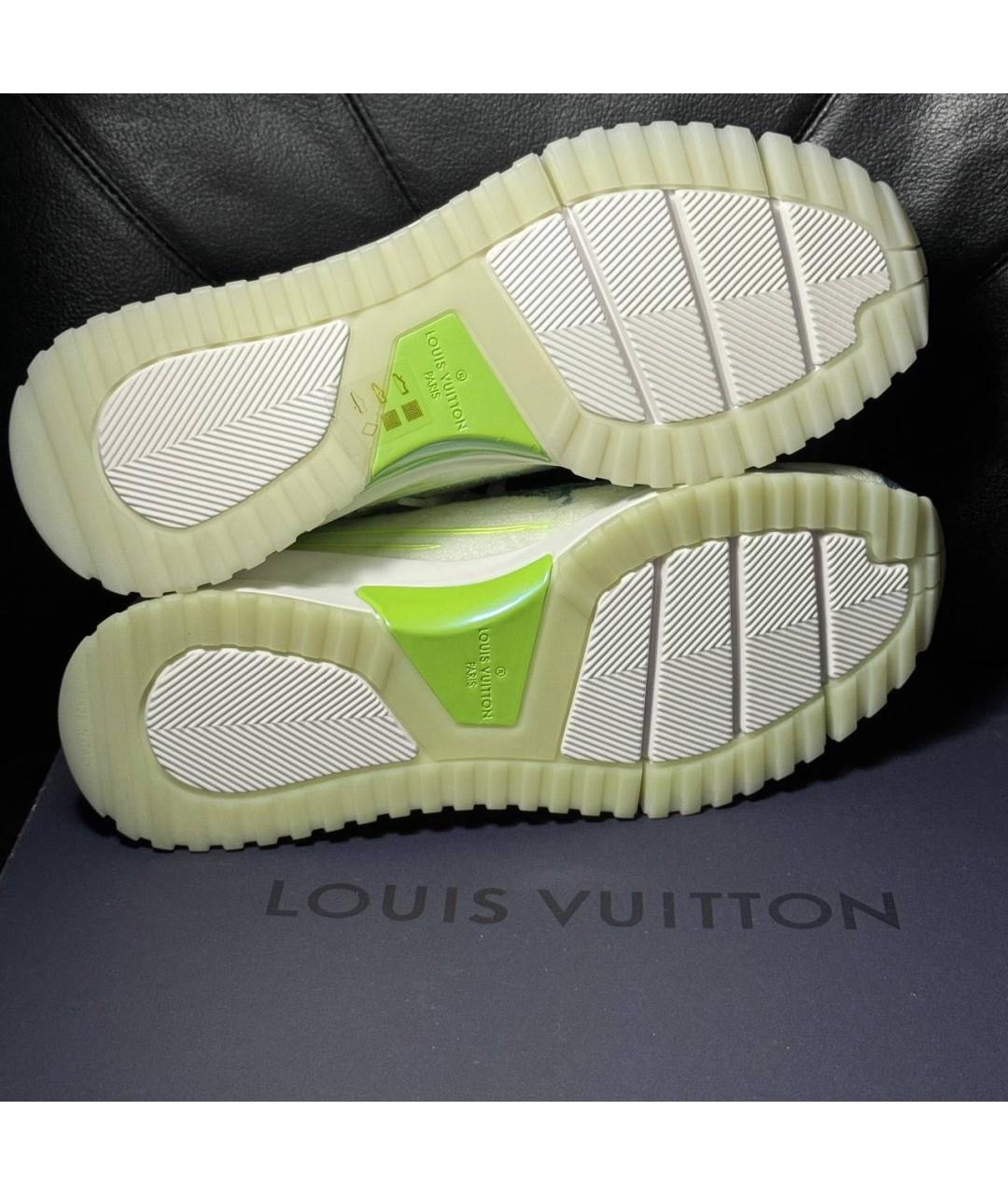 LOUIS VUITTON Белые текстильные низкие кроссовки / кеды, фото 8