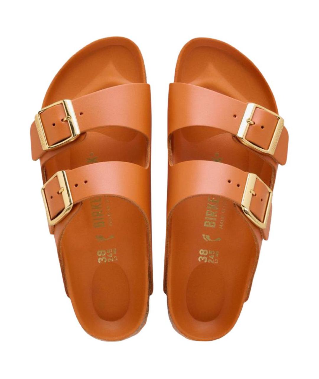 BIRKENSTOCK Коричневые кожаные сандалии, фото 3