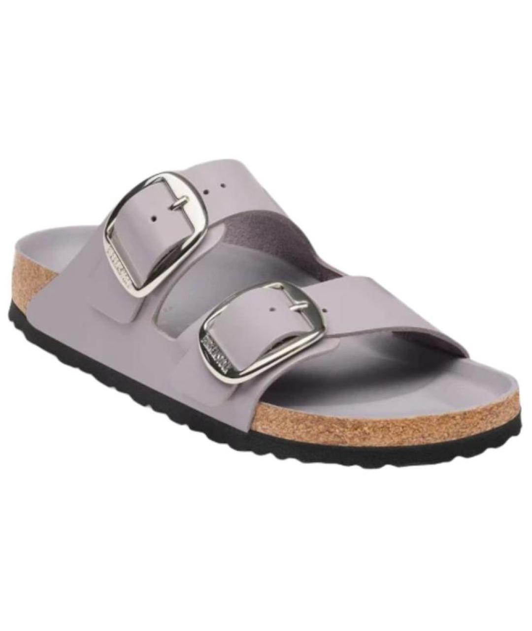 BIRKENSTOCK Серые кожаные сандалии, фото 3