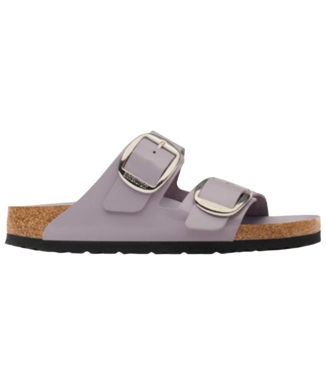 BIRKENSTOCK Серые кожаные сандалии, фото 1