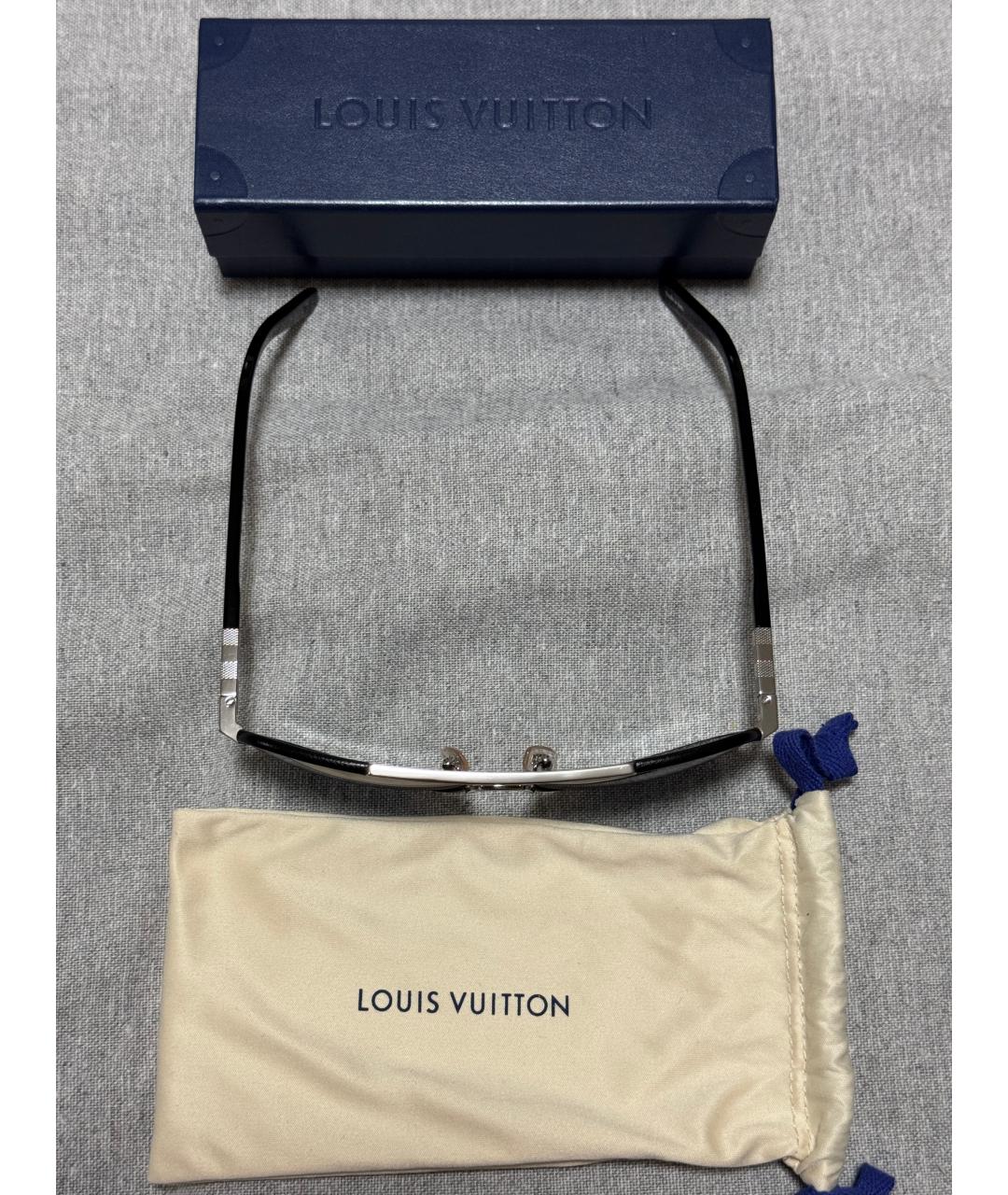 LOUIS VUITTON Серебряные металлические солнцезащитные очки, фото 3