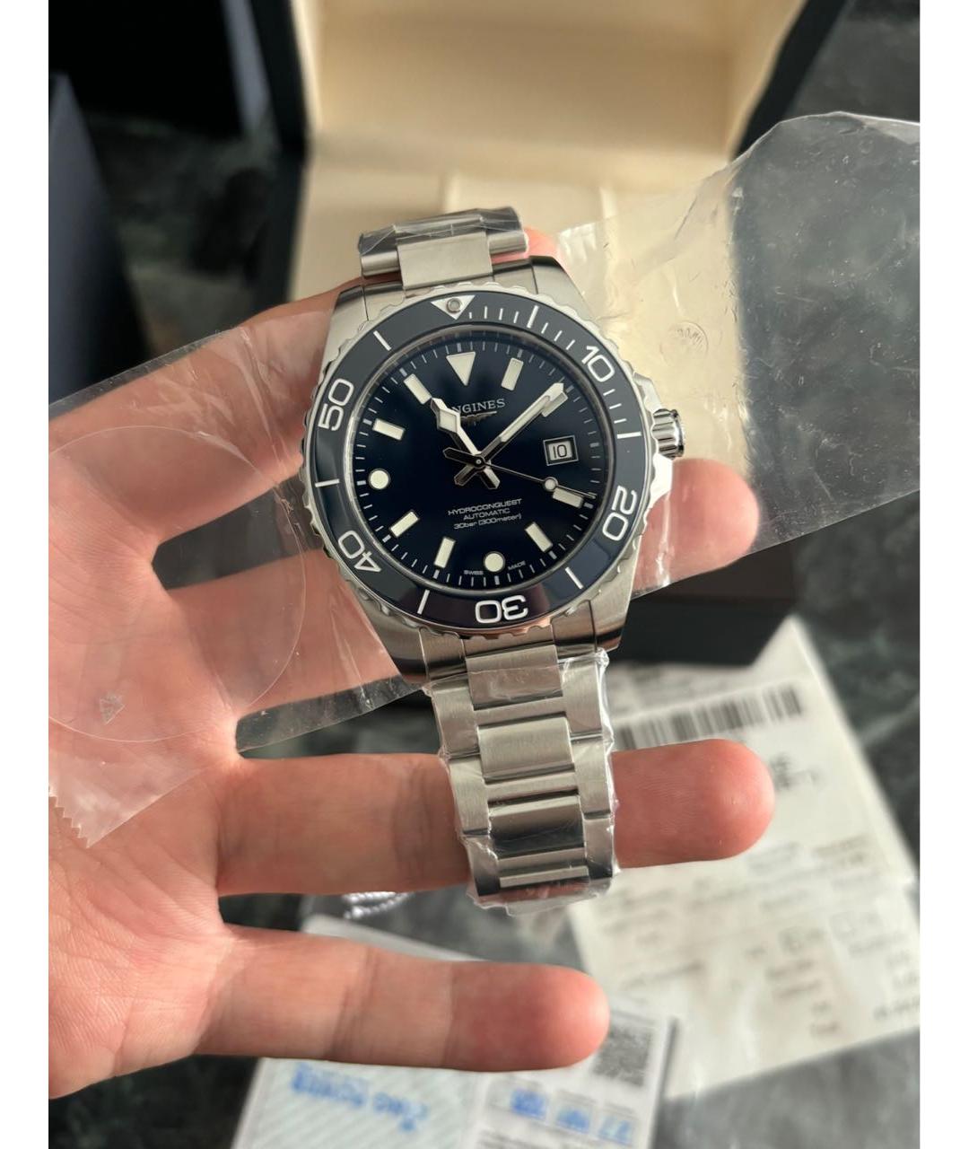 LONGINES Синие часы, фото 6