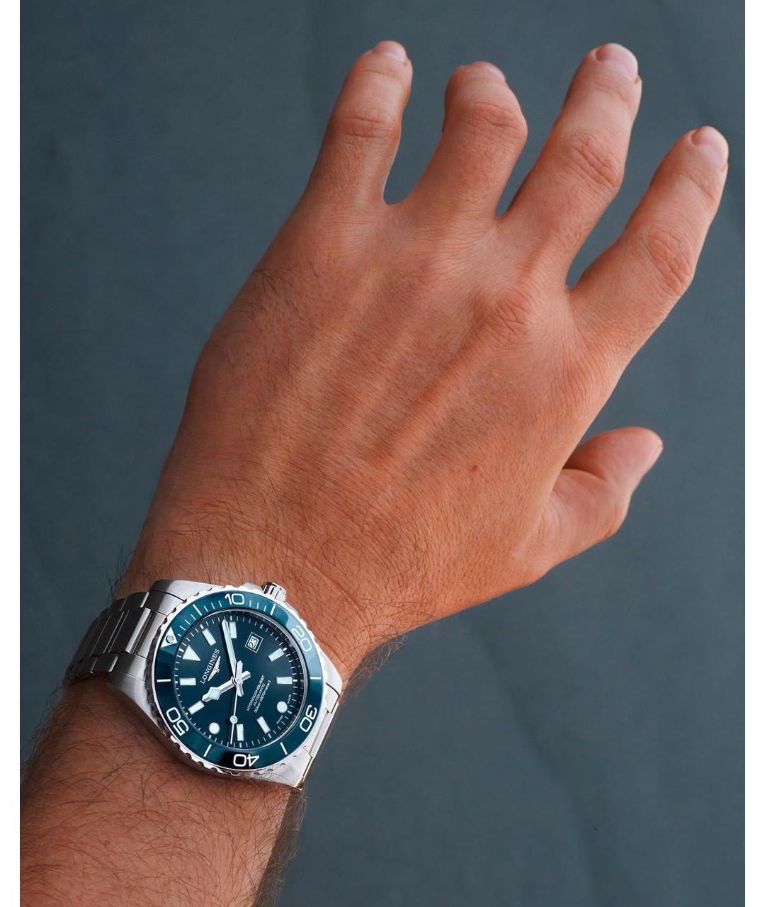 LONGINES Синие часы, фото 5