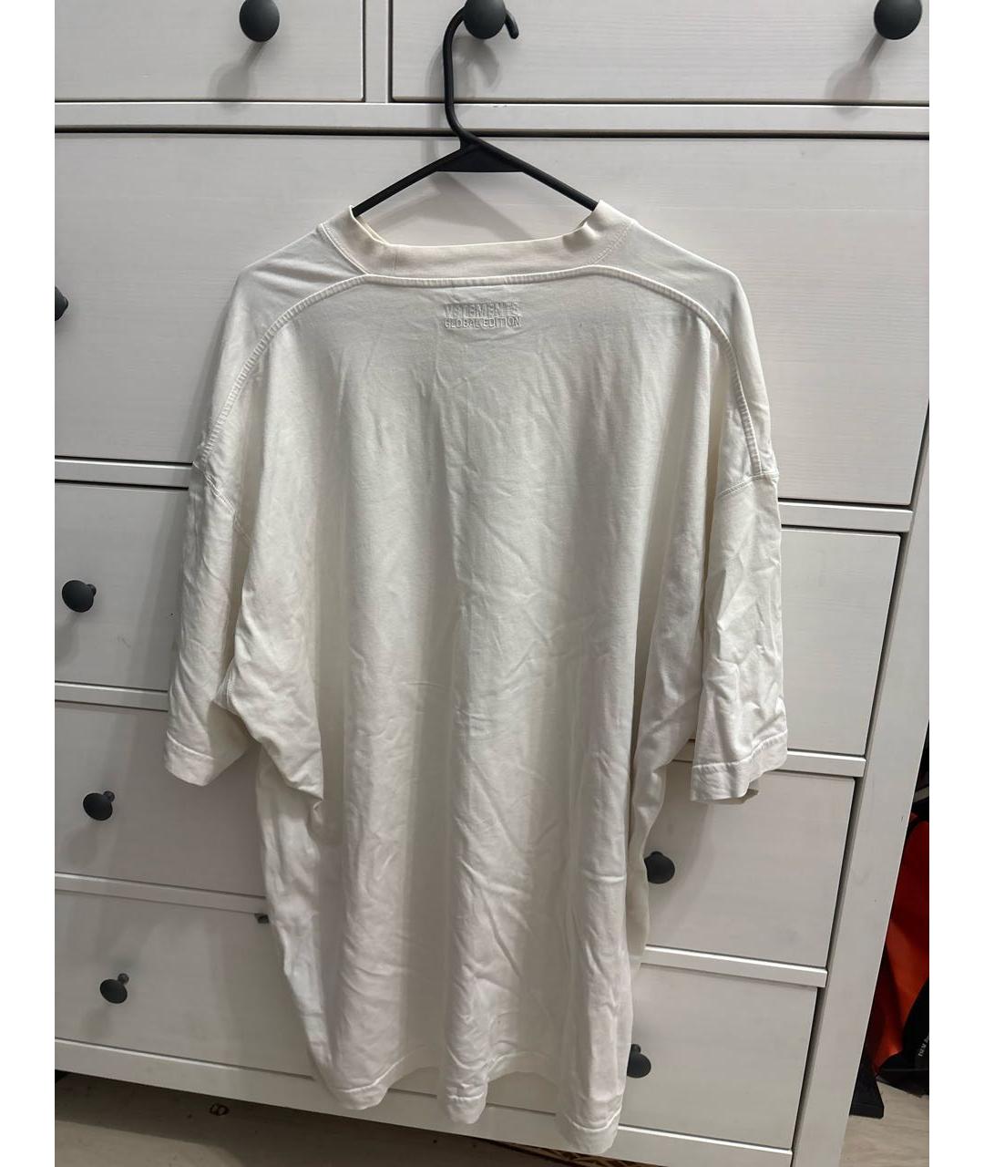 VETEMENTS Белая хлопковая футболка, фото 2