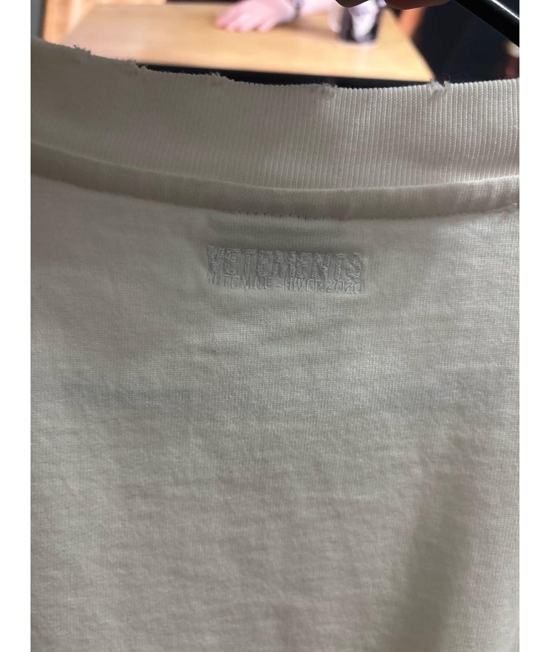 VETEMENTS Белая хлопковая футболка, фото 5