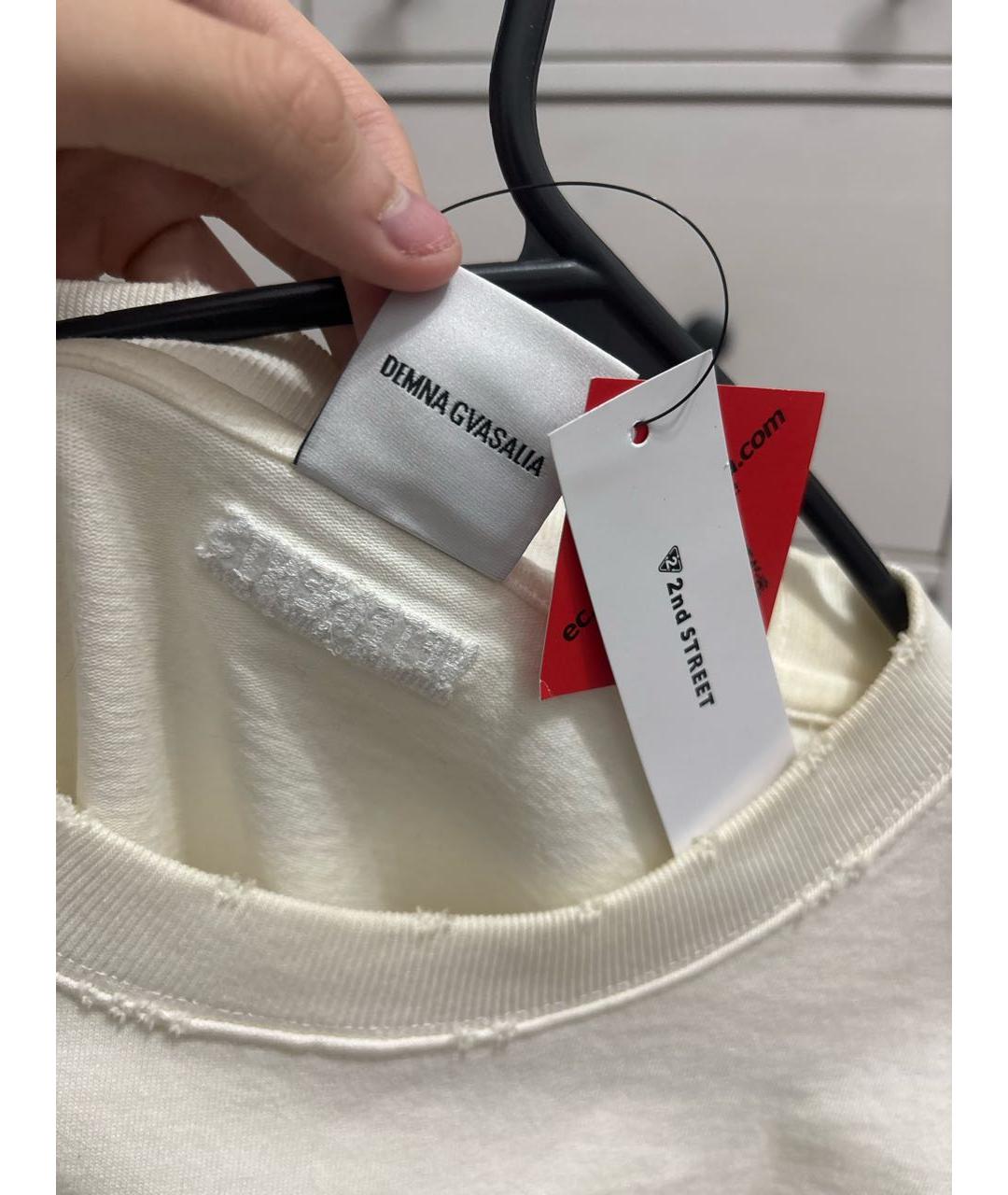 VETEMENTS Белая хлопковая футболка, фото 4
