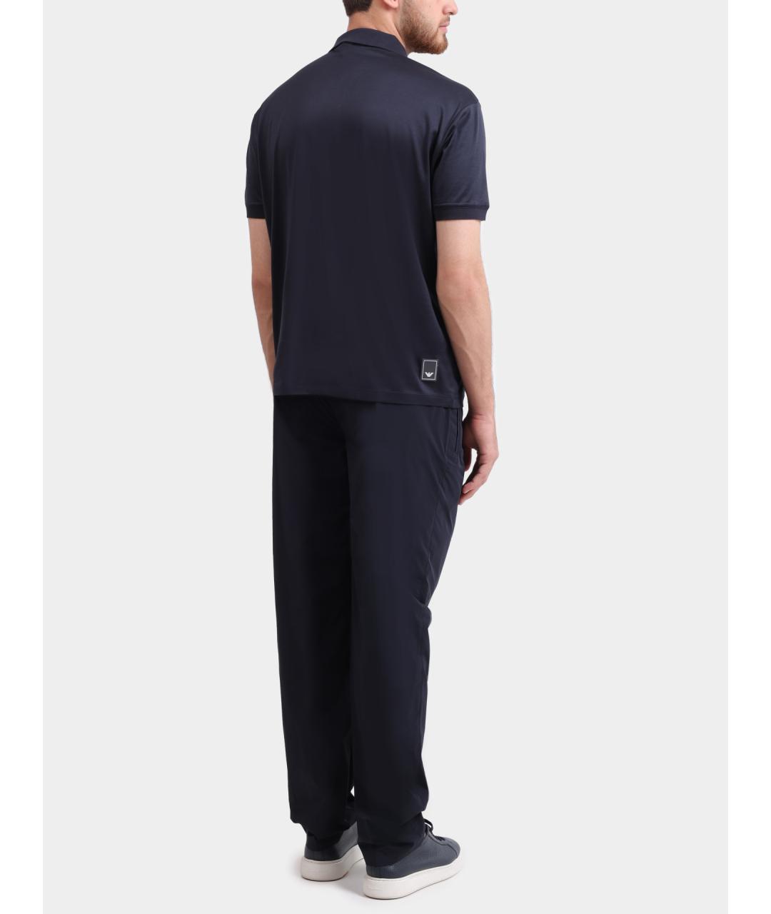 EMPORIO ARMANI Темно-синие повседневные брюки, фото 5