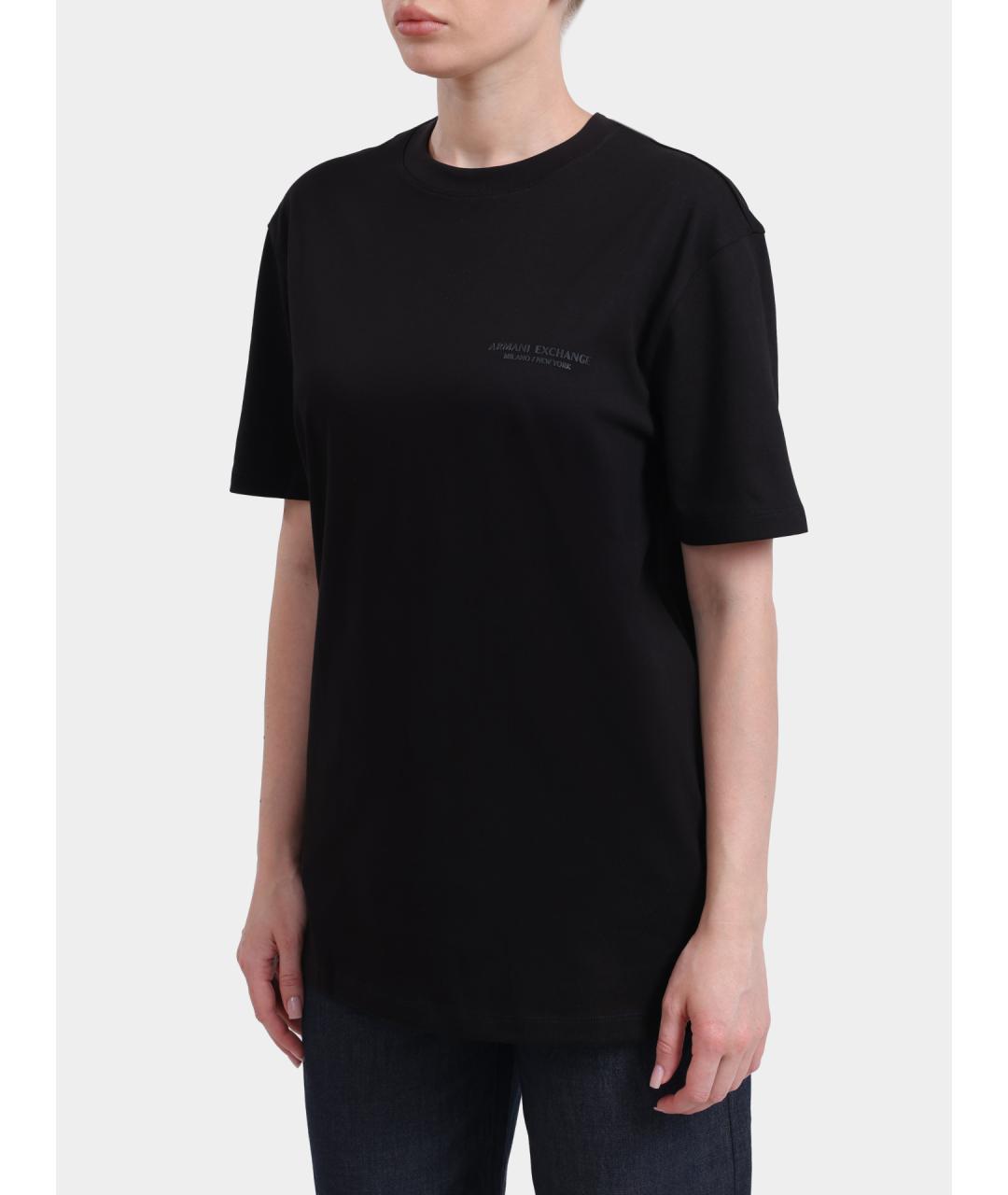 ARMANI EXCHANGE Черная хлопковая футболка, фото 3