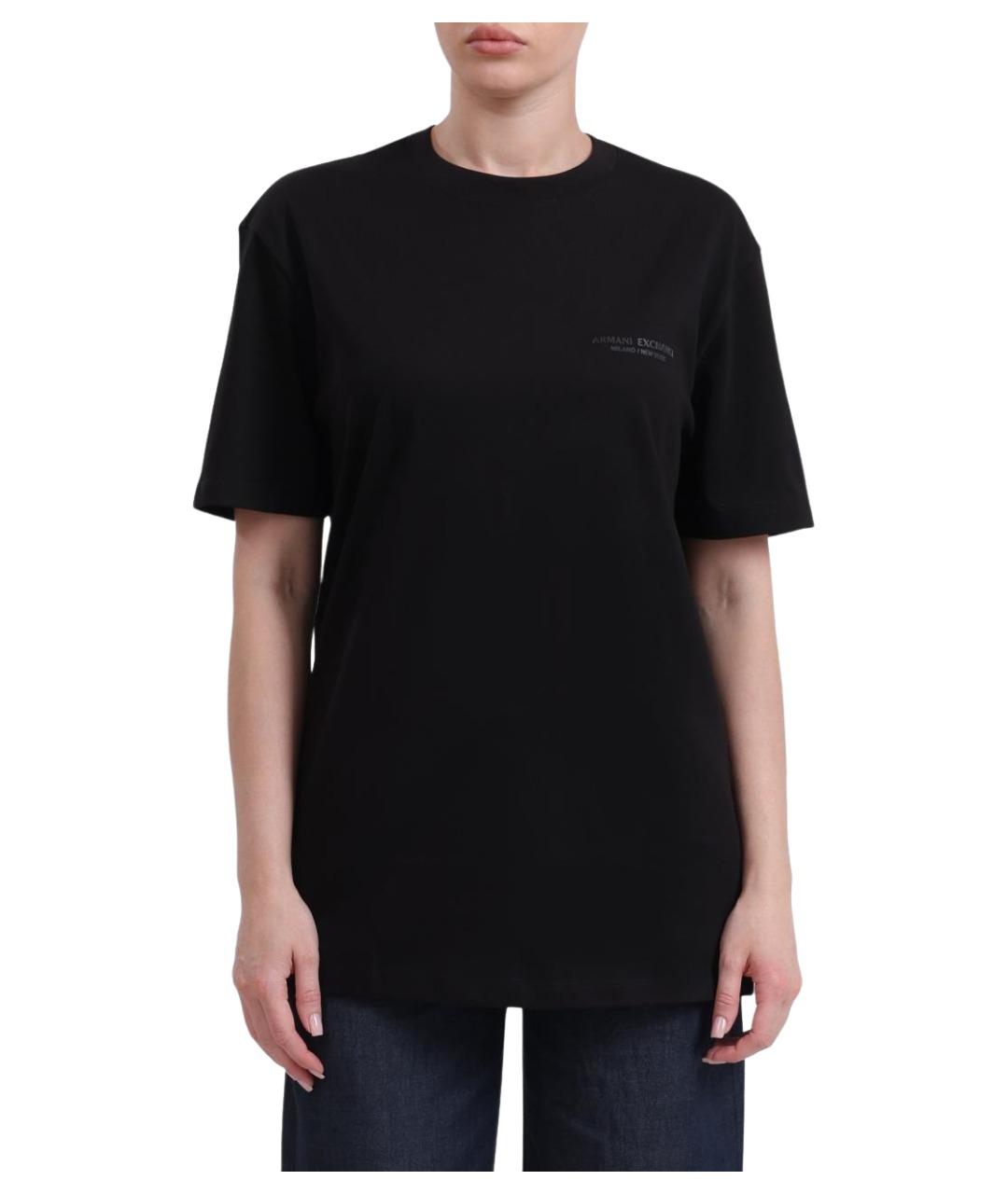 ARMANI EXCHANGE Черная хлопковая футболка, фото 1
