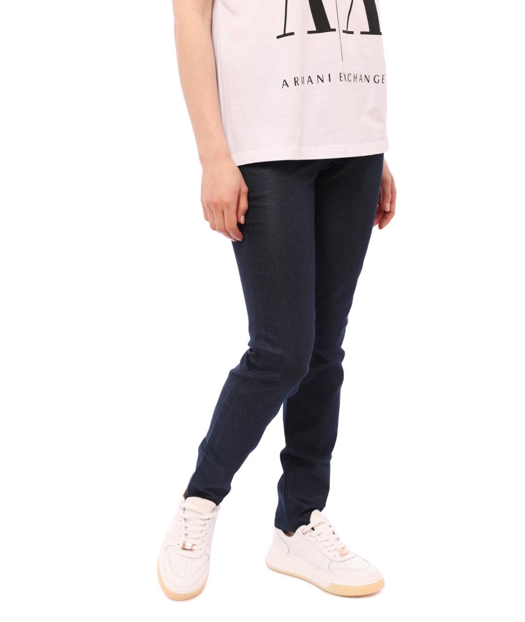 ARMANI EXCHANGE Темно-синие прямые джинсы, фото 4