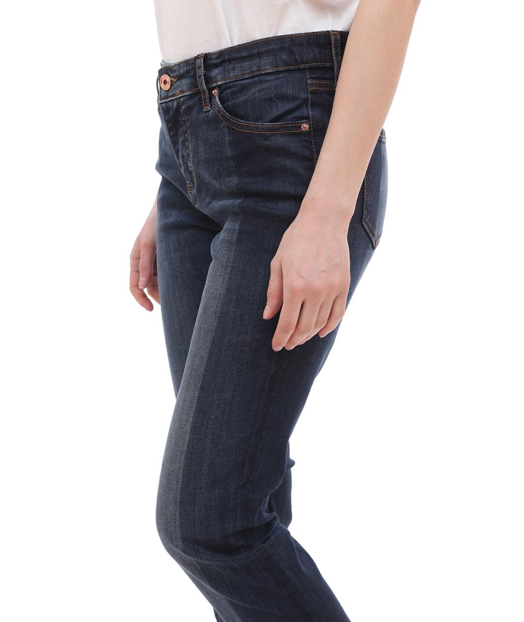 ARMANI EXCHANGE Темно-синие хлопковые прямые джинсы, фото 3