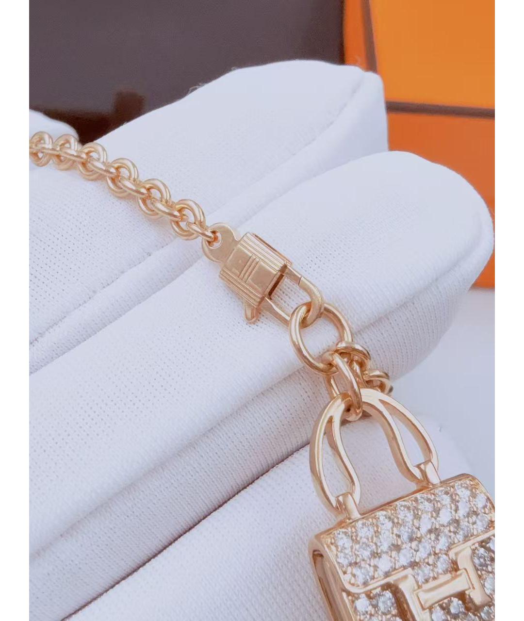 HERMES Золотой браслет из розового золота, фото 5