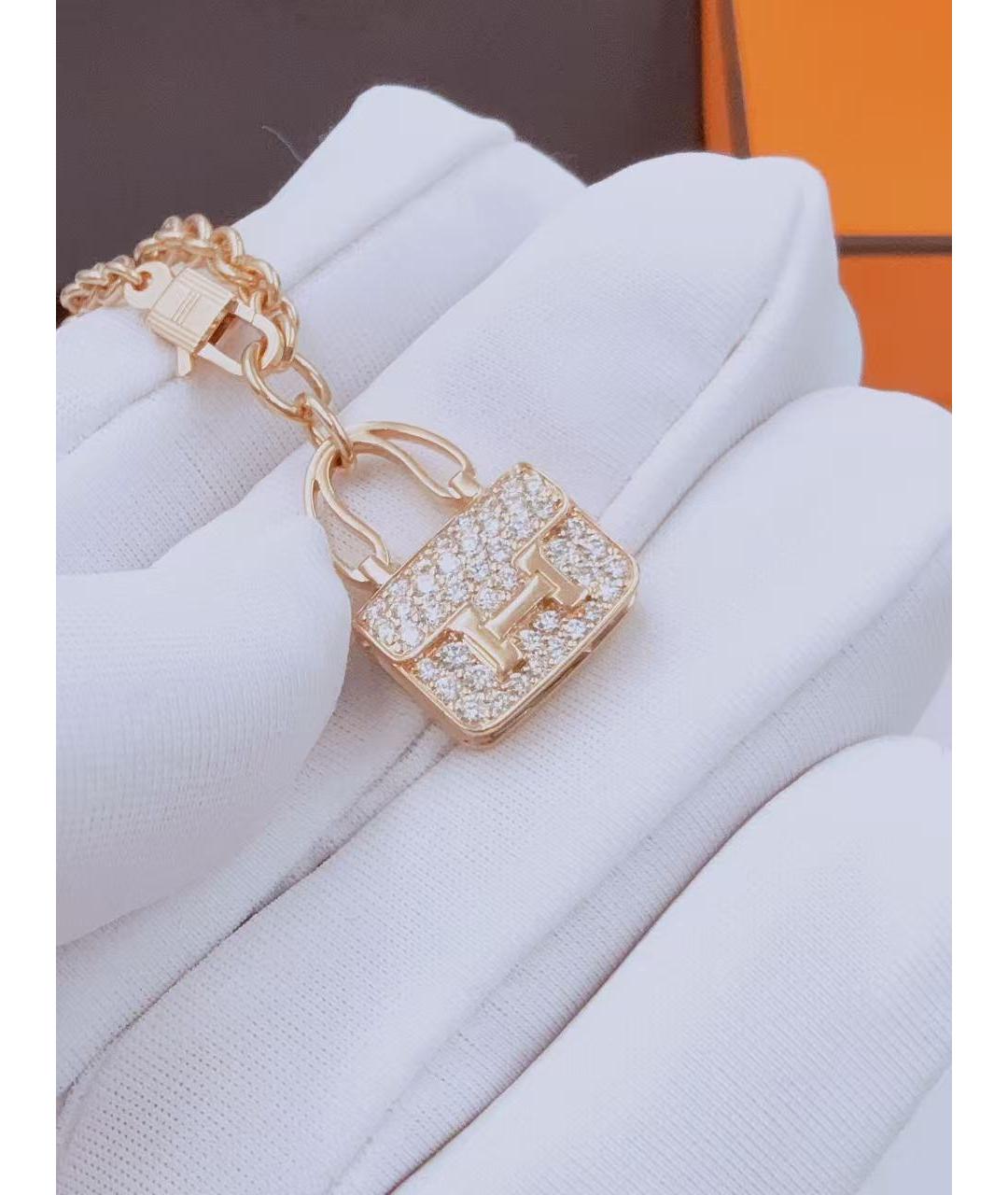 HERMES Золотой браслет из розового золота, фото 3
