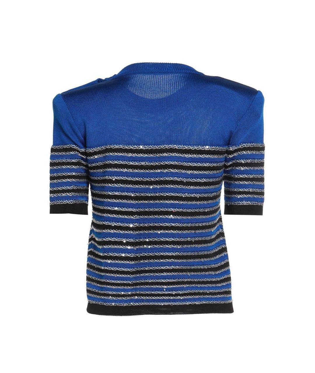 BALMAIN Синий вискозный джемпер / свитер, фото 2