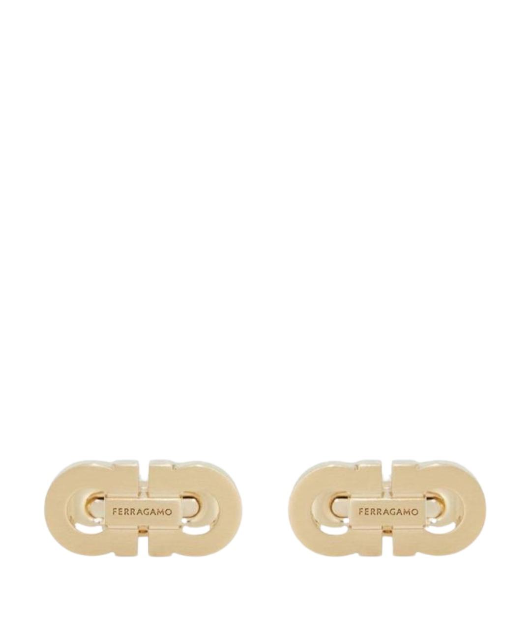 FERRAGAMO Золотые металлические запонки, фото 1